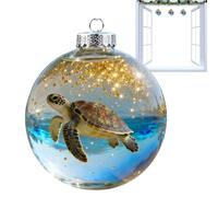 Adornos de bolas de Navidad, bolas de Navidad acrílicas 3D, bolas de animales como decoración de árbol de Navidad para interior y exterior, pared, ventana, puerta, salón, coche, granja, jardín, patio