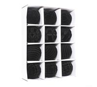 Adornos de bolas de Navidad, decoraciones de árbol de PET para vacaciones, bodas y fiestas en varios colores, 12 piezas de 6 cm (negro)