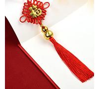 Adornos de borlas Red Chinese Style All-Match Knot Design Spring Festival Retro Decor Home