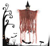 Adornos de brujas de Halloween - Decoraciones de brujas espeluznantes para casa encantada, acento colgante duradero | Suministros de fiesta de temporada al aire libre interior para patio de jardín de