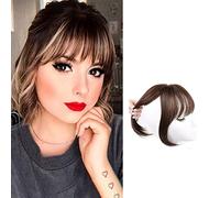 Adornos de cabello humano con clip para corona, cabello para mujeres, peluquín liso, pelucas, postizos para pérdida leve, cubierta de volumen, gris (marrón claro, 25 cm)