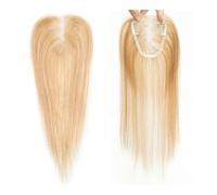 Adornos de cabello humano de 16 pulgadas for mujeres con cabello adelgazante, base de encaje invisible hecha a mano de 3x4 pulgadas con 3 clips(18P613)