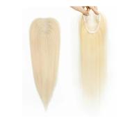 Adornos de cabello humano de 16 pulgadas for mujeres con cabello adelgazante, base de encaje invisible hecha a mano de 3x4 pulgadas con 3 clips(60)