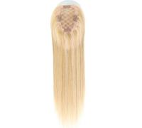 Adornos de cabello humano de 3 "× 5", 16 pulgadas, cabellos Remy con múltiples clips antideslizantes y base mono, for mujeres con cabello fino(T27-613)