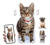 Adornos de Cabeza Móviles Personalizados, Decoraciones Acrílicas Personalizadas con Gatos y Perros Fotos, Idea de Regalo - Adornos Que Se Balancean Divertidos para Coche/Escritorio (Animal)