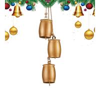 Adornos de campanas de Navidad - Colgante de campana de Navidad | Holiday Jingle Bells con cuerda | Decoración de pared hecha a mano para chimenea, escalera, coronas, árboles, interiores/exteriores