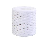 Adornos de cinta de papel de rafia,Cintas de envoltura de regalo hechas a mano,Cuerda de embalaje de papel de rafia (blanco)