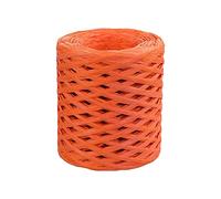 Adornos de cinta de papel de rafia,Cintas de envoltura de regalo hechas a mano,Cuerda de embalaje de papel de rafia (naranja)