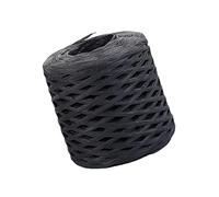 Adornos de cinta de papel de rafia, cintas de papel de rafia hechas a mano, cuerda de embalaje de papel de rafia (negro)