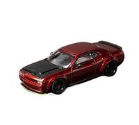 Adornos De Colección De Modelos De Coches Aleación Dodge SRT Hellcat A Escala 1:64 Decoraciones Metal A Pequeña Escala Exquisita Artesanía Decoración(Red)