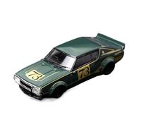 Adornos De Colección para El Modelo De Coche De Aleación Nissan Skyline GTR De Segunda Generación KPGC110 A Escala 1:64 Exquisita Artesanía Decoración(Green)