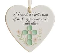 Adornos de corazón de Navidad, artesanía romántica de cerámica, adornos en forma de corazón, para hermanas del alma, mejores amigos, mujeres, hombres, profesores, familia, manija de puerta, escritorio