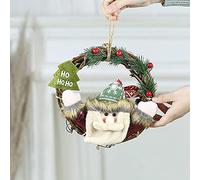 Adornos De Corona De Navidad Colgantes Adornos De Dintel De Puerta De Ventana Diseño De Escena Nórdica Anillo De Ratán Colgante De Puerta Anillo De Corona De Papá Noel Decoraciones De Otoño