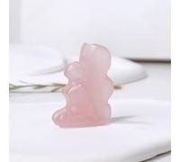 Adornos de cristal Estatua de Hada y mariposa Natural, cristal tallado, Reiki, curación, Mini estatua, piedras preciosas, decoración artesanal, regalo, 1 ud. hermoso cristal(Rose quartz)