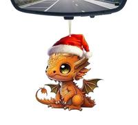 Adornos De Dragón Para Árbol De Navidad,Adornos De Dragón Chino Para Árbol De Navidad, Colgante Lindo Con Cordón, Adornos Acrílicos 2D, Adornos Coloridos Para Árbol De Navidad, Porche, Espejo