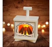 Adornos de escritorio acrílicos en forma de corazón, luces LED en miniatura luminosas para chimenea, decoración interior del hogar, adorno de muebles de muñeca, estatuas negras rojas y blancas (B, 4