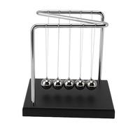 Adornos de escritorio de acero, bolas oscilantes en forma de Z, base de madera, bola de péndulo para decoración del hogar, accesorios divertidos de ciencia, regalos para mujeres, hombres, adultos