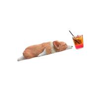 Adornos de escultura de perro Corgis de resina y bebidas heladas para decoraciones de estantes de exhibición de automóviles y accesorios fotográficos creativos Modelo de animal pequeño de resina