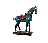 Adornos de estatua M Simulación de estatua de caballo Adorno de sala de estar Gabinete de vino Gabinete de TV Adornos de decoración de escritorio Escultura de caballo hecha a mano creativa Decora