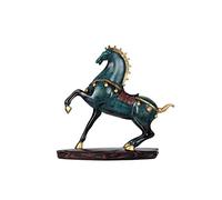 Adornos de estatua M Simulación de estatua de caballo Adorno de sala de estar Gabinete de vino Gabinete de TV Adornos de decoración de escritorio Escultura de caballo hecha a mano creativa Decora
