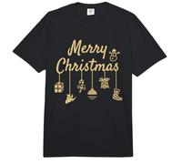 Adornos de Feliz Navidad Decoración Festiva Comfort Colors Adult Heavyweight T-Shirt
