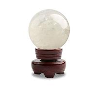 Adornos de Feng Shui, Bola de Cristal Blanca Natural, Bola de Cristal para Oficina, Bola de la Suerte, decoración de Regalo de la Suerte Pulida Especial, brujería