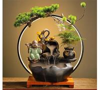 Adornos de Fuente de Agua Que Fluye para atraer Riqueza, Sala de Estar Creativa, decoración de humidificador de Oficina, Regalo de Apertura de Nuevo hogar (pequeño Elefante)