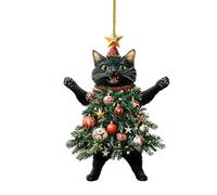Adornos de Gato para árbol de Navidad,Adornos de Navidad de Gato, Adornos de árbol de Navidad Adornos de Navidad de,Calcetín de Navidad de Gato Lindo Colgante Colgante para árbol de Navidad