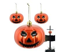 Adornos De Halloween para Árbol | Adornos De Calabaza para Acción De Gracias,Decoración De Sonrisa Espeluznante para Pomos De Puertas Paredes Ramas Reuniones Familiares