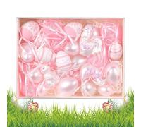 Adornos de huevos de Pascua, adornos de árbol de Pascua | Adornos colgantes de huevo de primavera, suministros decorativos para fiestas, rellenos de cuenco de Pascua para el hogar, iglesia, escuela