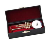 Adornos De Instrumentos Musicales En Miniatura, Decoración Pequeña Chapada En Latón Dorado, Trompeta, Trombón, Arpa, Modelo De Flauta Mini adorno musical (Color : Trumpet)