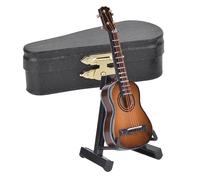 Adornos De Instrumentos Musicales Mini Modelo De Guitarra Clásica Con Funda De Soporte Adornos De Instrumentos Musicales En Miniatura De Madera Decoración De Escritorio(Coffee)