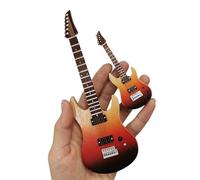Adornos De Instrumentos Musicales Mini Modelo De Guitarra Con Degradado Modelo De Guitarra Eléctrica Adornos Decoración Del Hogar Artesanías De Madera(10cm)