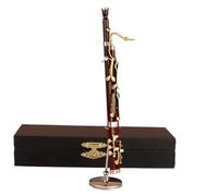 Adornos De Instrumentos Musicales Modelo De Fagot Negro/dorado De 10/15cm Instrumento De Viento Grande Decoración Del Hogar(Red,15cm)