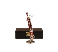 Adornos De Instrumentos Musicales Modelo De Fagot Negro/dorado De 10/15cm Instrumento De Viento Grande Decoración Del Hogar(Red,10cm)