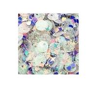 Adornos de lentejuelas Copos de lentejuelas con forma corazón y estrella, cristal for uñas, brillantes for manicura, decoración bodas, confeti, 1 bolsa(Purple,50)