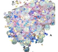 Adornos de lentejuelas Copos de lentejuelas con forma corazón y estrella, cristal for uñas, brillantes for manicura, decoración bodas, confeti, 1 bolsa(Pink,10)