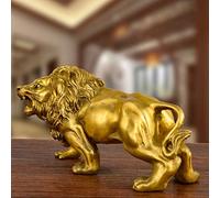 Adornos de León de latón Feng Shui para Abrir la casa de la Ciudad, promoción del Negocio, decoración del hogar, Coche, Sala de Estar, Regalo de Apertura