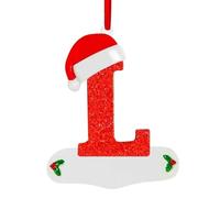 Adornos de letras navideñas - Colgante de letras del alfabeto de acrílico, decoración de árbol de Navidad | Etiquetas de medias de letras con temática de Navidad, decoración de Navidad colgante de