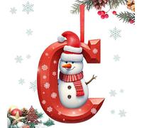 Adornos De Letras,Ornamento De Letras Para Árbol De Navidad - Charm único para coche con letras del alfabeto | Decoración acrílica de la A a la Z, suministros para fiestas, centros de mesa navideños p