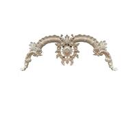 Adornos De Madera Apliques de madera for muebles, calcomanía tallada en madera sin pintar, onlay de esquina, accesorios de decoración del hogar, decoración de habitación Vintage(I-45.5cmX17.5cm)