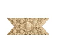 Adornos De Madera Apliques de madera tallada, molduras de incrustaciones antiguas, calcomanías for muebles, artículos de decoración for el hogar, artesanía de estatuillas florales(B-30cmx12cm)