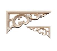 Adornos De Madera Calcomanías de apliques Onlay for juntas de esquina de madera, decoración del hogar, muebles, figuritas talladas florales únicas de lujo(A-15cmX8cm)