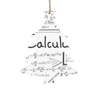 Adornos de madera con diseño de cálculo geek de matemáticas de Navidad, decoración de árbol de Navidad, 4 diseños, ángel, árbol de Navidad, muñeco de nieve, campana