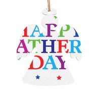 Adornos de madera con estampado de estrellas de Navidad y feliz día del padre, decoraciones de árbol de Navidad, 4 diseños: ángel, árbol de Navidad, muñeco de nieve, campana