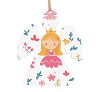 Adornos de madera de Navidad con forma de ángel, cuentos de hadas en dibujos animados, decoración festiva para el hogar y la oficina para paredes, ventanas, chimenea