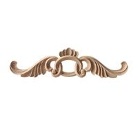 Adornos de madera tallada, apliques de madera natural para puertas, muebles y armarios. Molduras decorativas de madera sin pintar. Estilo vintage para el hogar. CH30,35,9