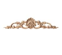 Adornos de madera tallada, apliques de madera natural para puertas, muebles y armarios. Molduras decorativas de madera sin pintar. Estilo vintage para el hogar. CH25,45,7