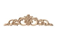 Adornos de madera tallada, apliques de madera natural para puertas, muebles y armarios. Molduras decorativas de madera sin pintar. Estilo vintage para el hogar. CH24,79,18