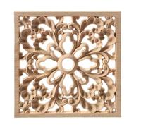 Adornos de madera tallada para muebles, figuras decorativas de madera natural sin pintar, artesanías, apliques, calcomanías, goma, flores, madera tallada, decoración para el hogar, F8, 30